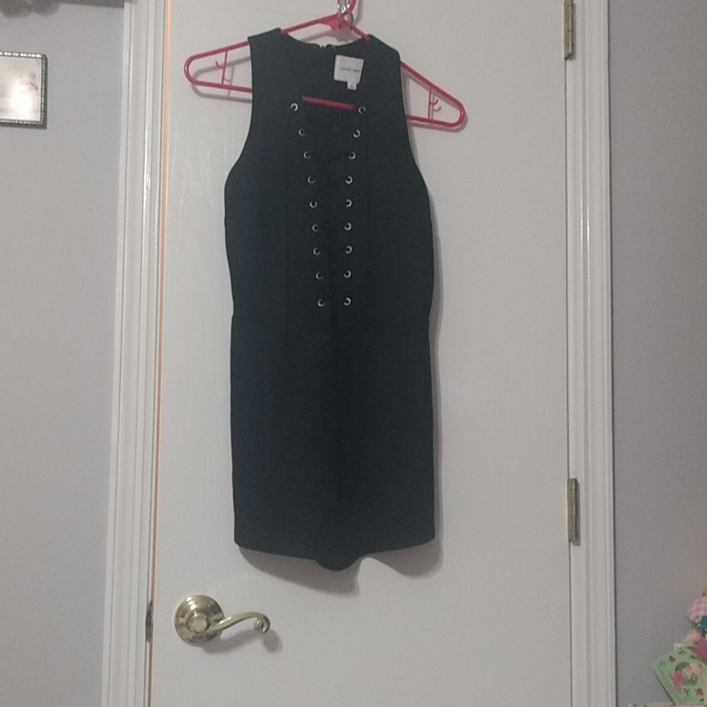 Black corset romper
